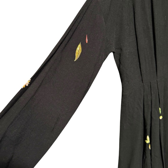 FREE PEOPLE Gemma Tunic Mini Dress Floral Print Tie Back Cutout Size Medium - Picture 6 of 10